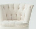 White Fabric Stool